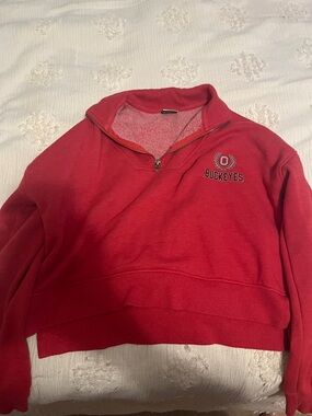 Ohio State Buckeyes Red Quarter-Zip
